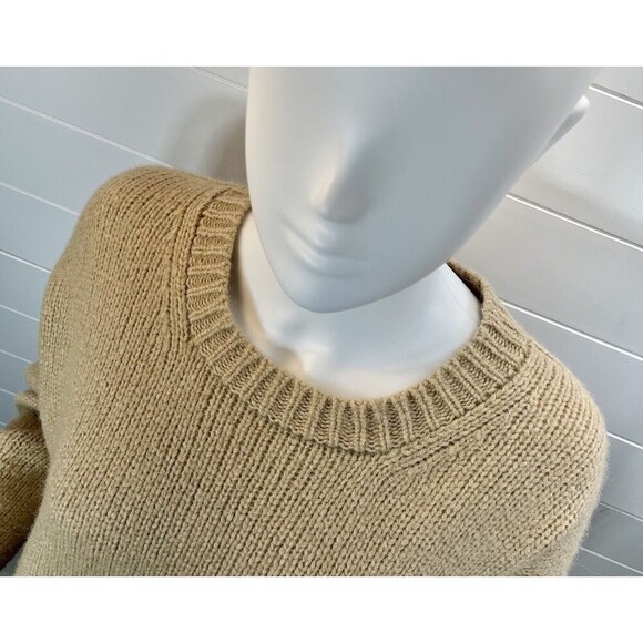 Kate Spade Broome Street Alpaca Tassel Fringe Pullover Sweater Tan Small Comfy - Picture 2 of 11